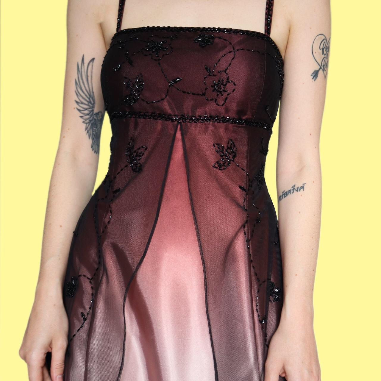 Beautiful ombré beaded evening dress UK 14