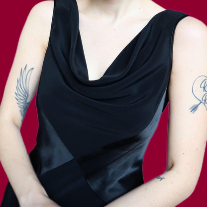 Beautiful black slip evening dress UK 10