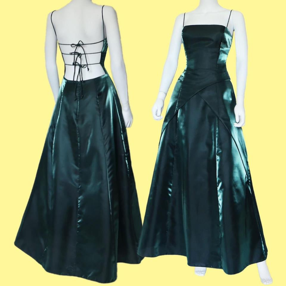 Jade green a line prom dress UK 10