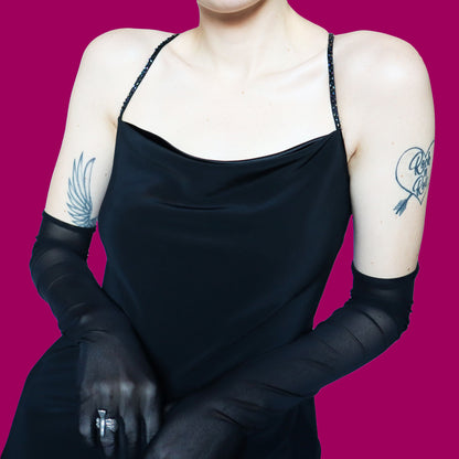 Black slip evening dress UK 10