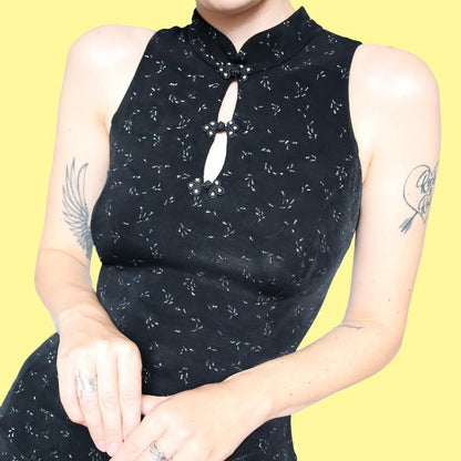 Black stretch midi evening dress UK 12