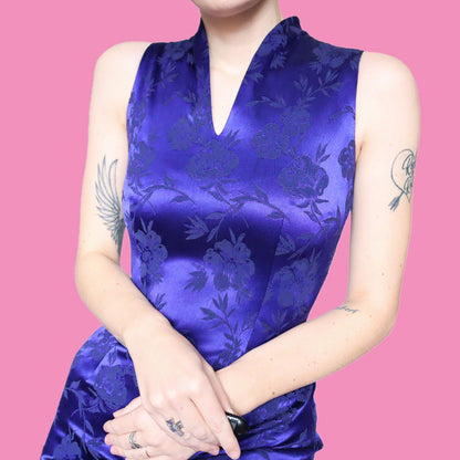 Monsoon Twilight purple floral maxi dress UK 10