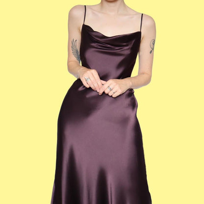 Satin slip midi dress UK 10