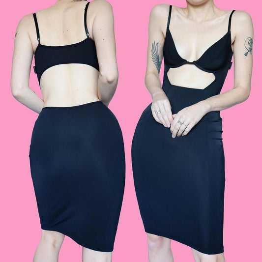 Black Nick Coleman cut out mini dress UK 10