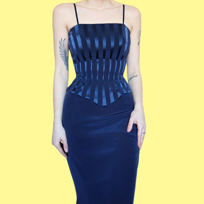 Beautiful John Charles blue 2 piece top & skirt set UK 12