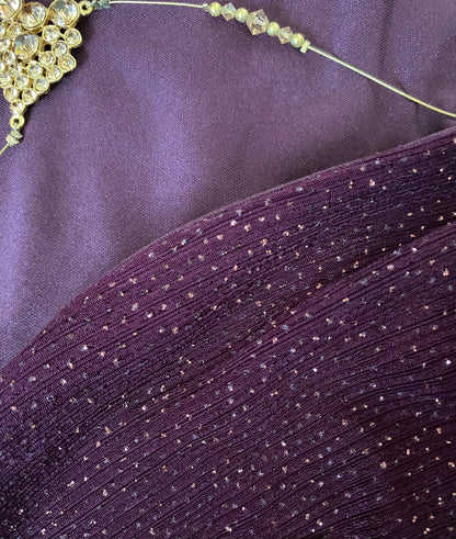 Dark purple glittery open back evening dress UK 12