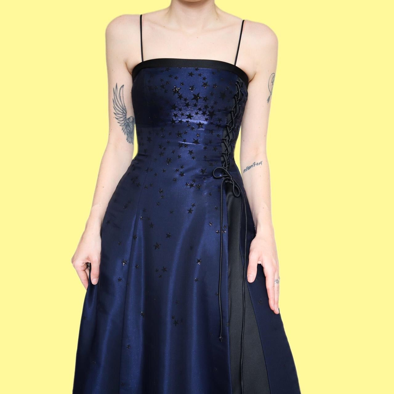 Beautiful navy glittery star evening dress UK 8