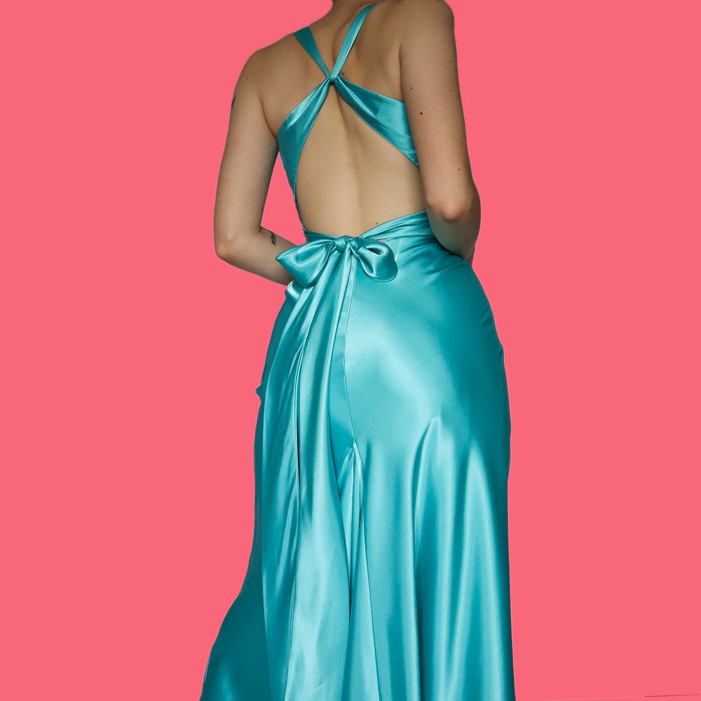 Silky sapphire evening dress UK 8