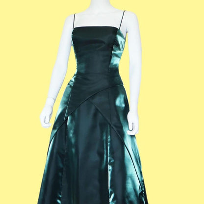 Jade green a line prom dress UK 10