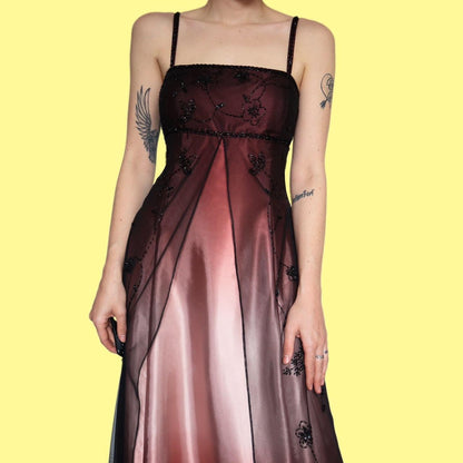Beautiful ombré beaded evening dress UK 14