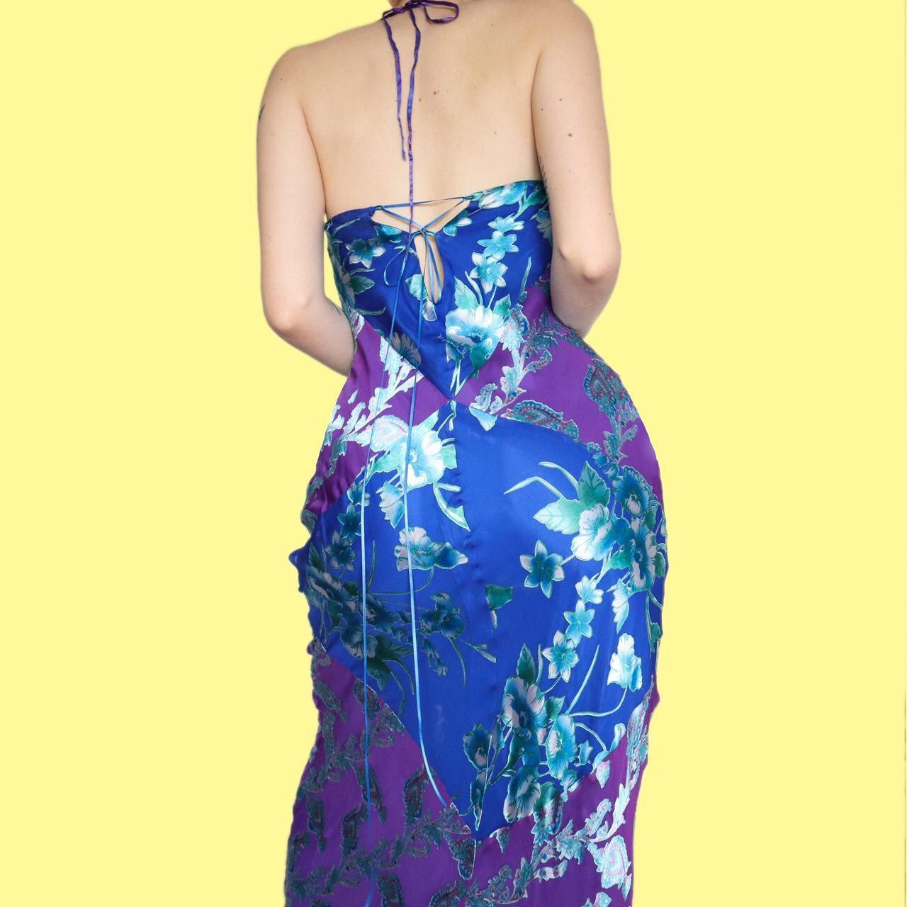 Beautiful silk blend floral slip dress UK 12